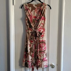 Banana Republic Silk/Cotton Floral Wrap Dress
